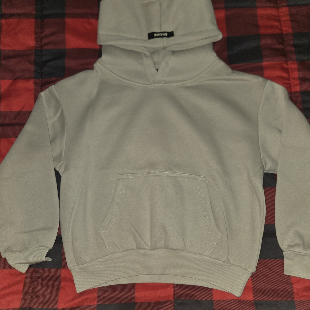 Kids Hooded Sweatshirt in Light Gray